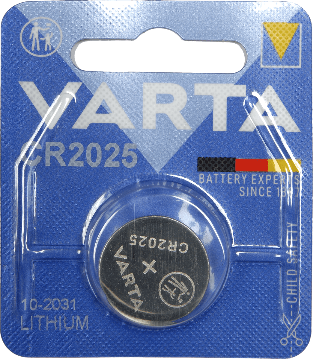 Varta CR2025 LITHIUM BATTERY (BLISTER PACK OF 1)