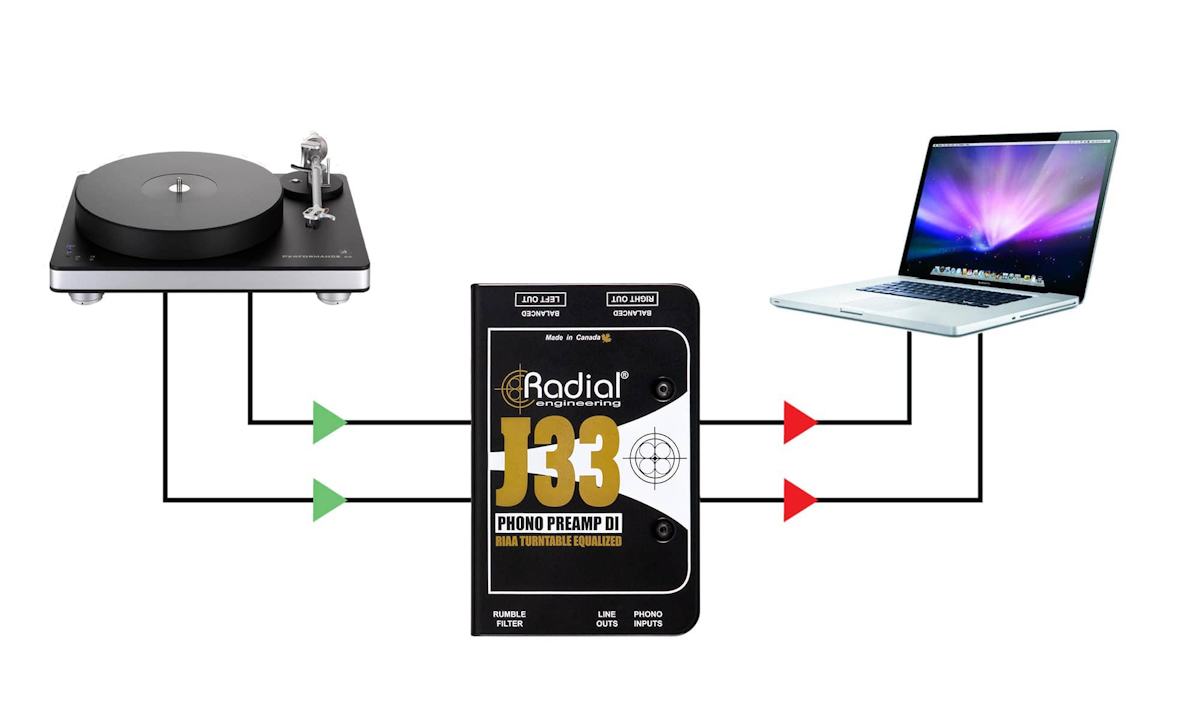 J33 DI preamplificatore phono attivo
