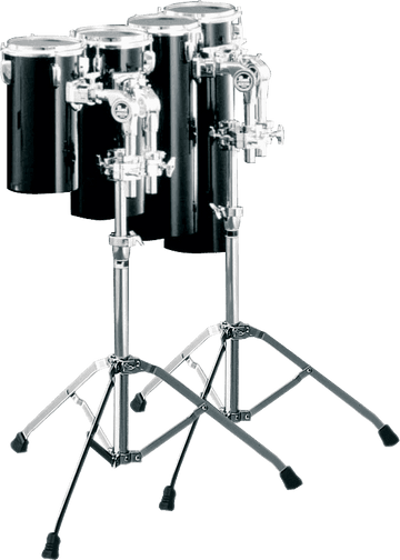 Rocket Toms - 6" X 18" & 6" X 21" Noir + Stand