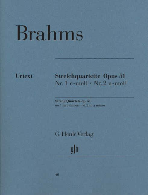 Brahms J. - Quartetti d'archi in Do minore e La minore Op. 51