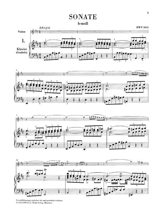 Bach J.S. - Sonaten für Violine und Klavier (Cembalo) 1-3 BWV 1014-1016