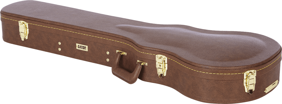 Étui Les Paul Brown en Bois Deluxe - GW