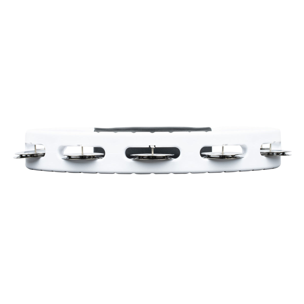 HTWH - Tambourin Abs Demi Lune 1 Rangée de Cymbalette Blanc