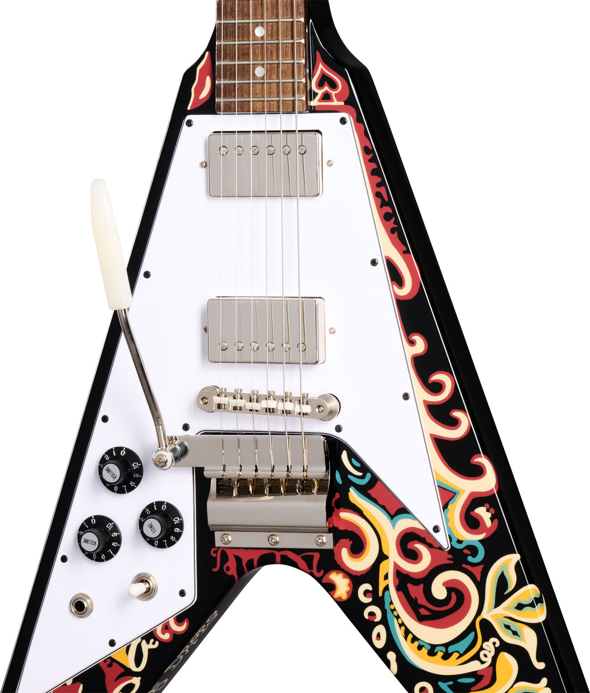 Flying V Signature Jimi Hendrix "Love Drops" Lh Ebony