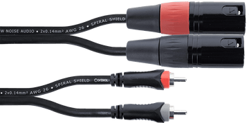 Cavo Audio Doppio XLR Maschio / RCA 1,5 M