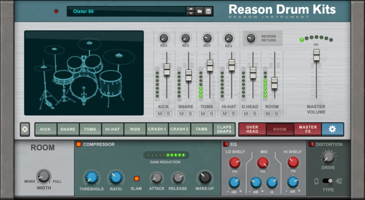 Reason Studios Reason Drum Kits Acoustic Drum Session