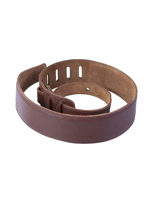 Pelle Imbottita Con Retro In Camoscio 6,4 Cm - Marrone