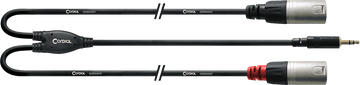 Y-Splitterkabel Miniklinke Stereo/2 XLR-Stecker Lang 3 M