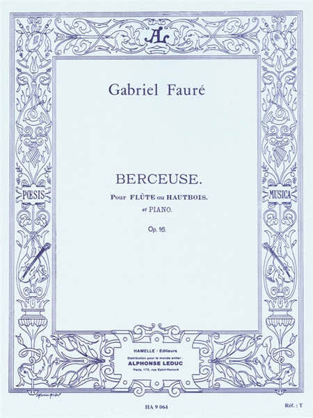 Berceuse Op.16 pour flûte ou hautbois et piano