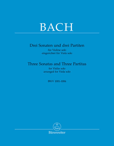 Bach J.S. - 3 Sonates & Partitas BWV 1001-1006 - Alto