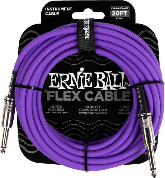 Ernie Ball Instrumentenkabel Flex Jack/jack 6M Violett
