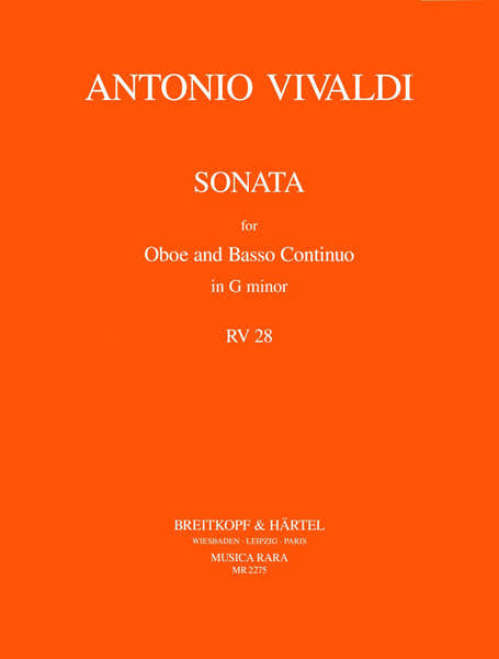 VIVALDI ANTONIO - SONATE G-MOLL RV 28 - OBOE BASSO CONTINUO.