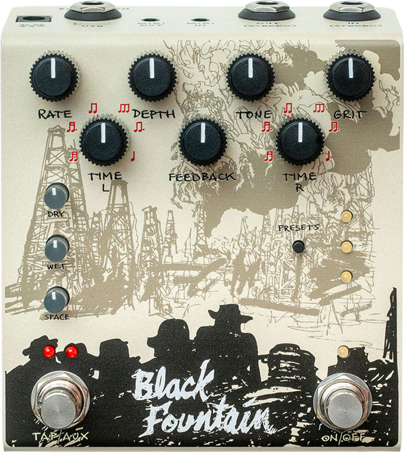 Black Fountain Stereo Cream - Oil Can Delay