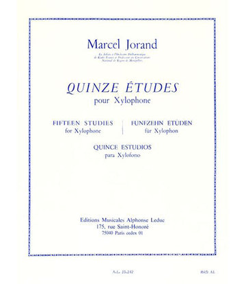 Jorand - Quinze Etudes Pour Xylophone