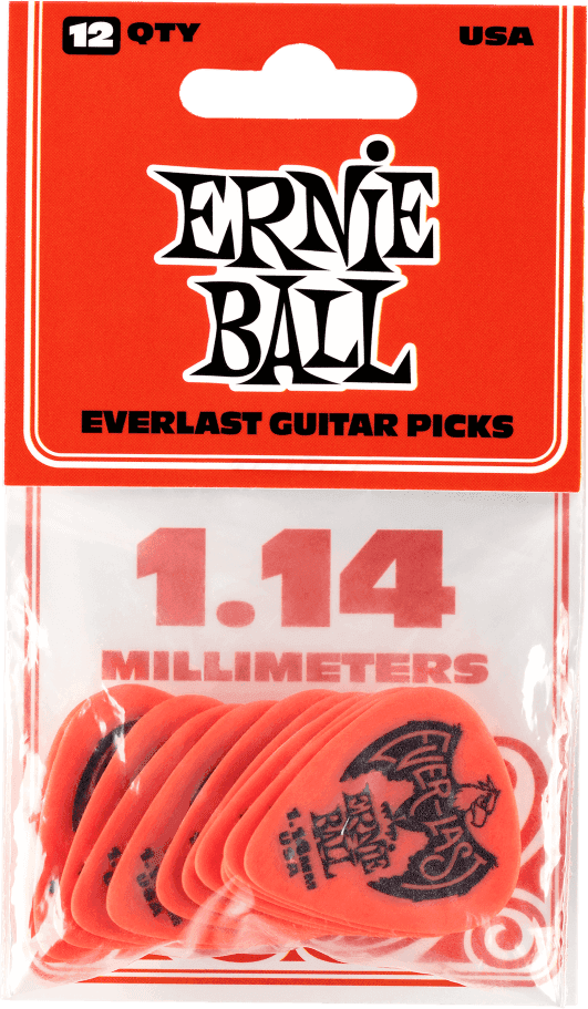 Médiators Everlast Sachet de 12 Rouge 1,14Mm