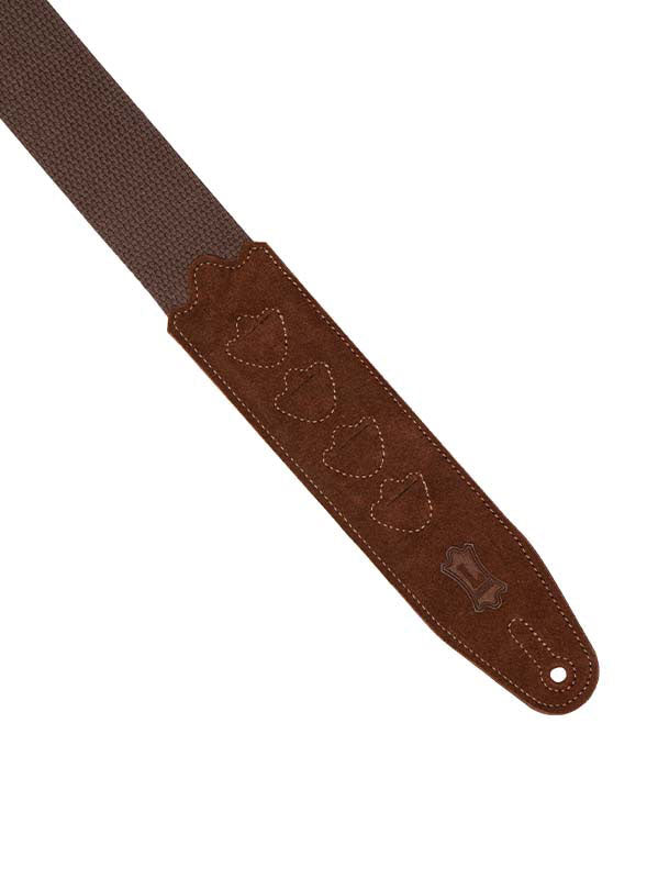 Baumwollgurt mit 4 Plektrenhaltern 5 cm - Braun