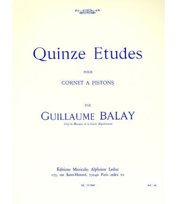 Balay G. - 15 Etudes - Cornet