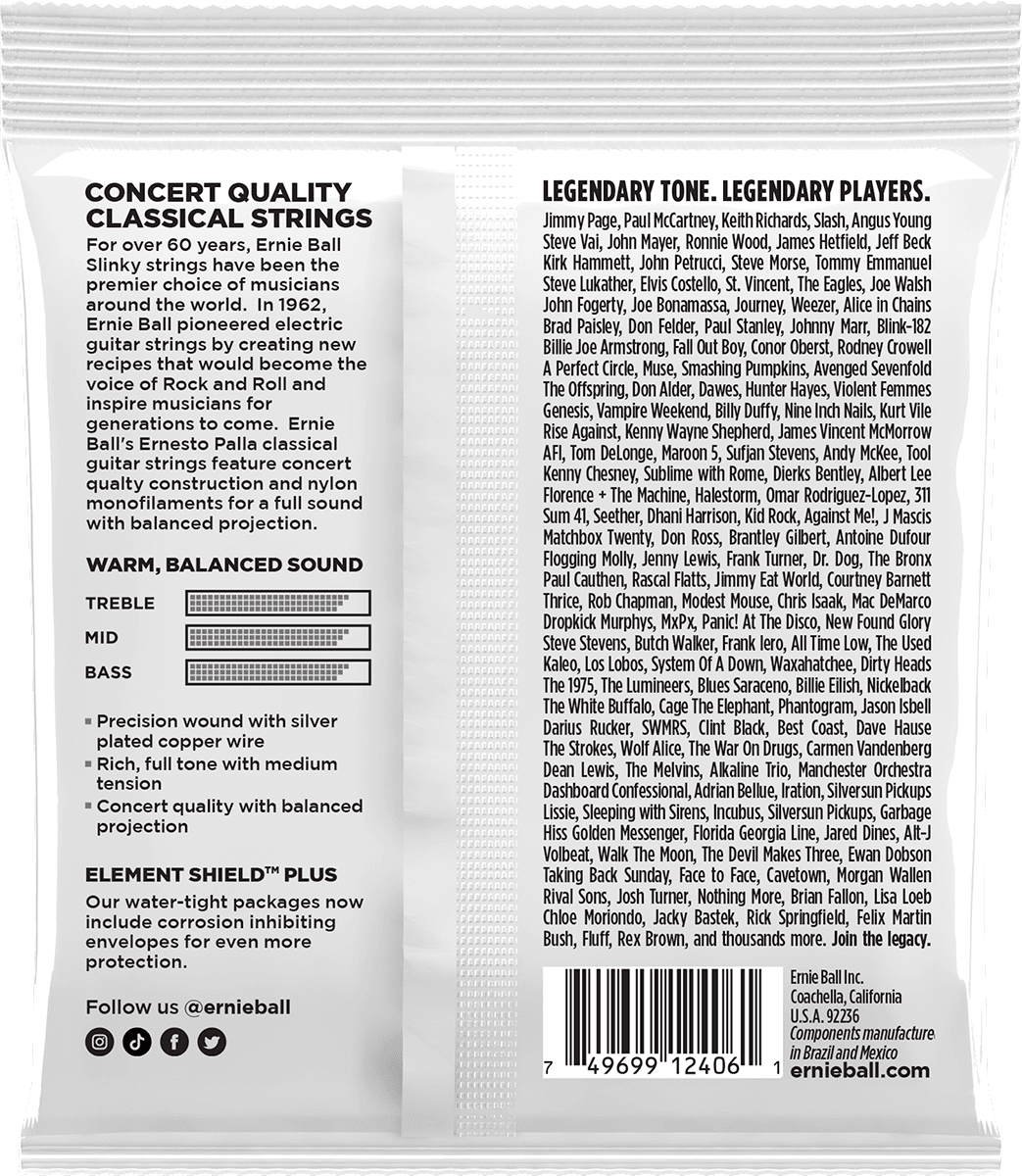 2406 Black & Silver Nylon Strings 28-42