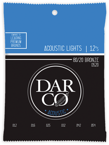 ACOUSTIC STRINGS 80/20 BRONZE DARCO ACOUSTIC LIGHT SET 80/20