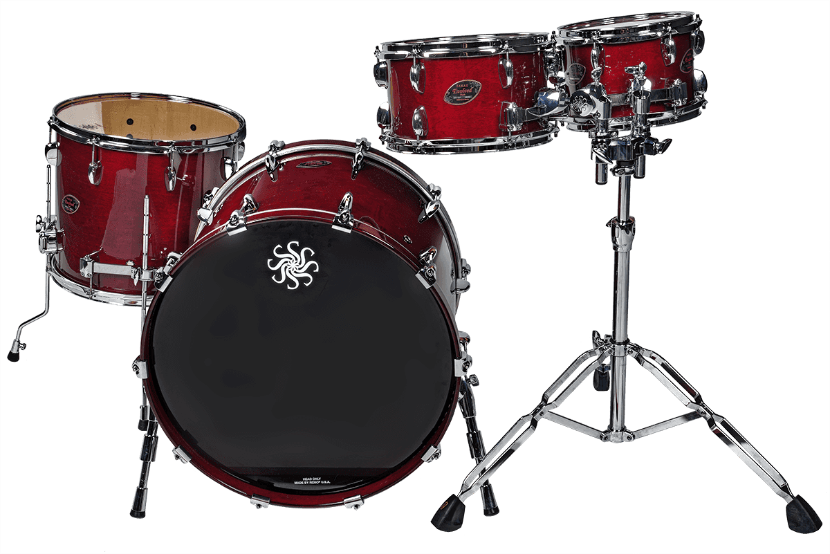 Set Evolved Ahorn Standard 22" 4 Trommeln Weinrot