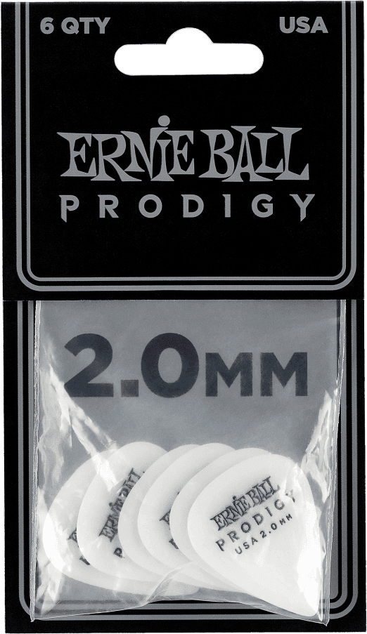 Médiators Prodigy Sachet de 6 Blanc 2mm