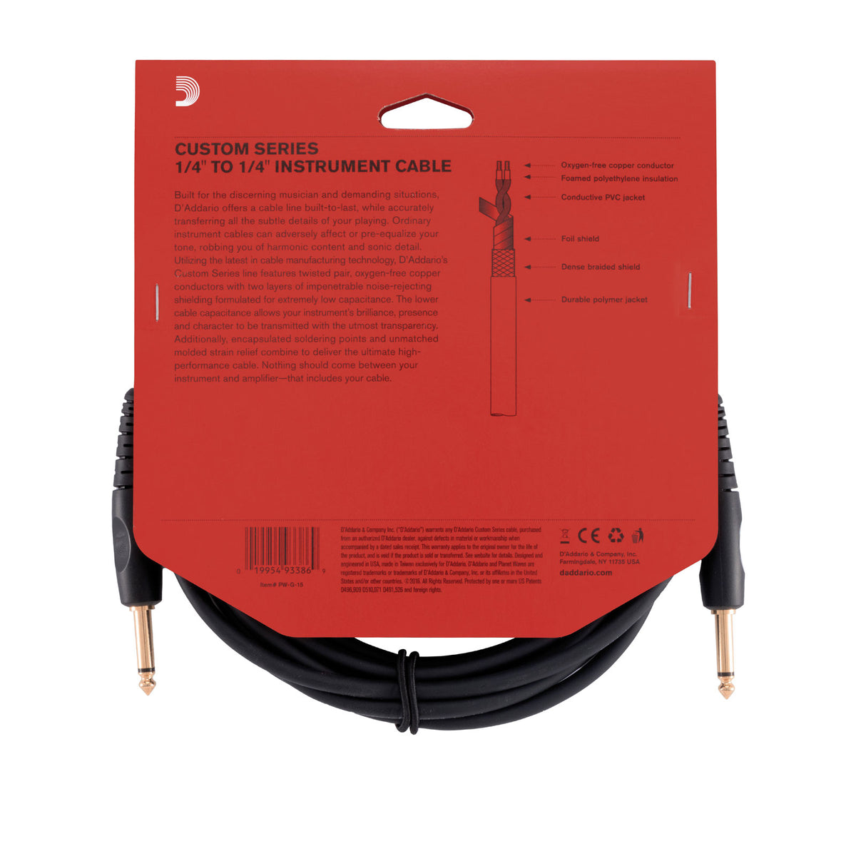 Custom Series Instrumentenkabel 15 Feet
