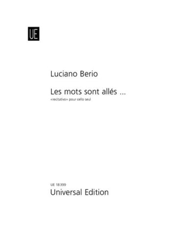 Berio - Les Mots Sont Allés... - Violoncelle