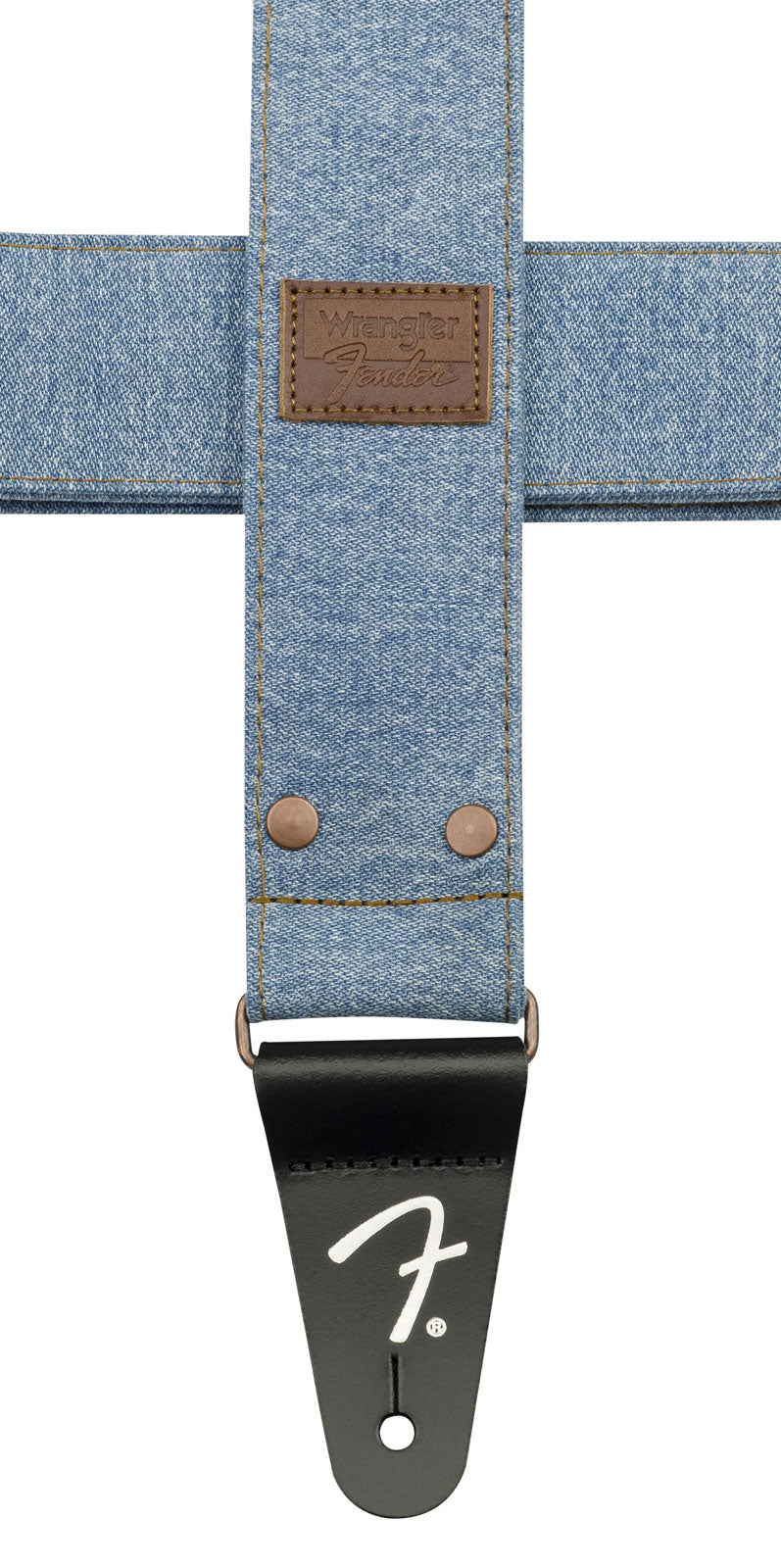 X WRANGLER RIVETED DENIM STRAP LIGHT INDIGO