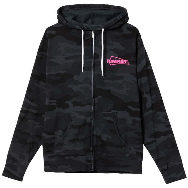 "M" Kramer Camo-Kapuzenpullover mit durchgehendem Reißverschluss (Schwarz)