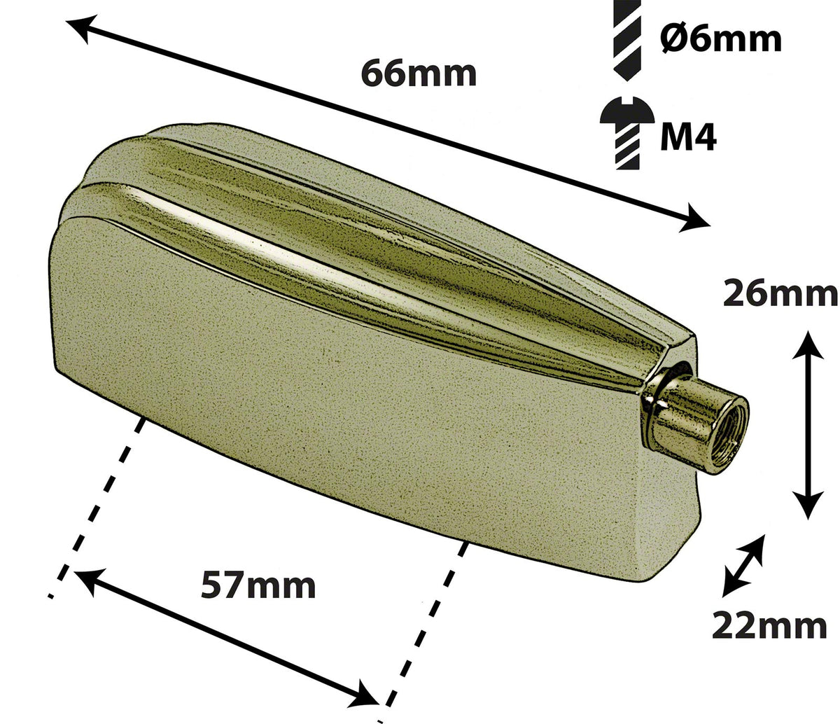 L16BD-BR - Blocchetto per Grancassa - 57mm Dorato (X1)
