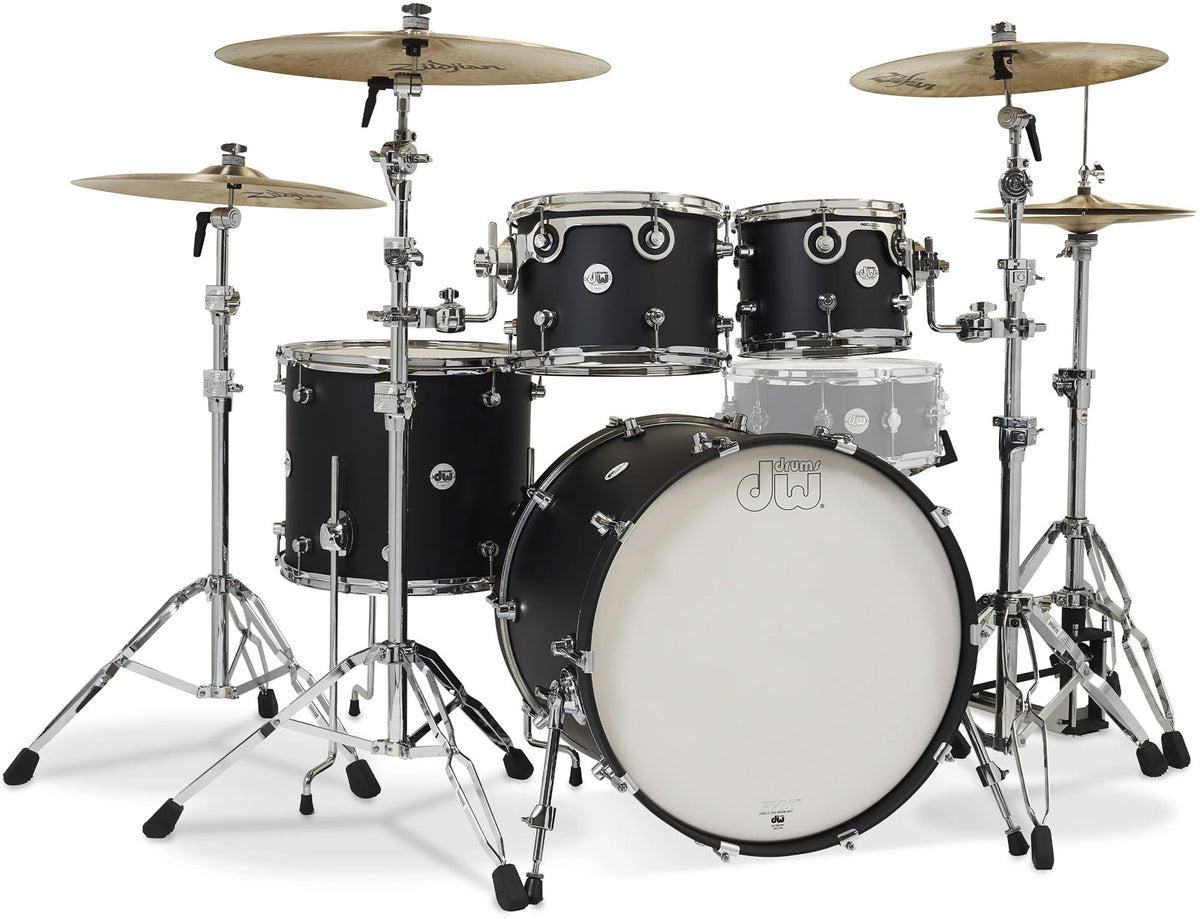 DW Drum Workshop DW Design stage 22" 4 Kessel Satin-Schwarz