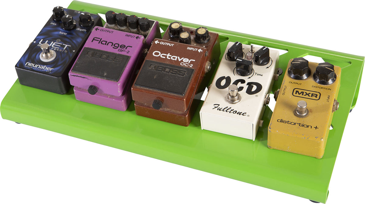Green aluminum pedalboard