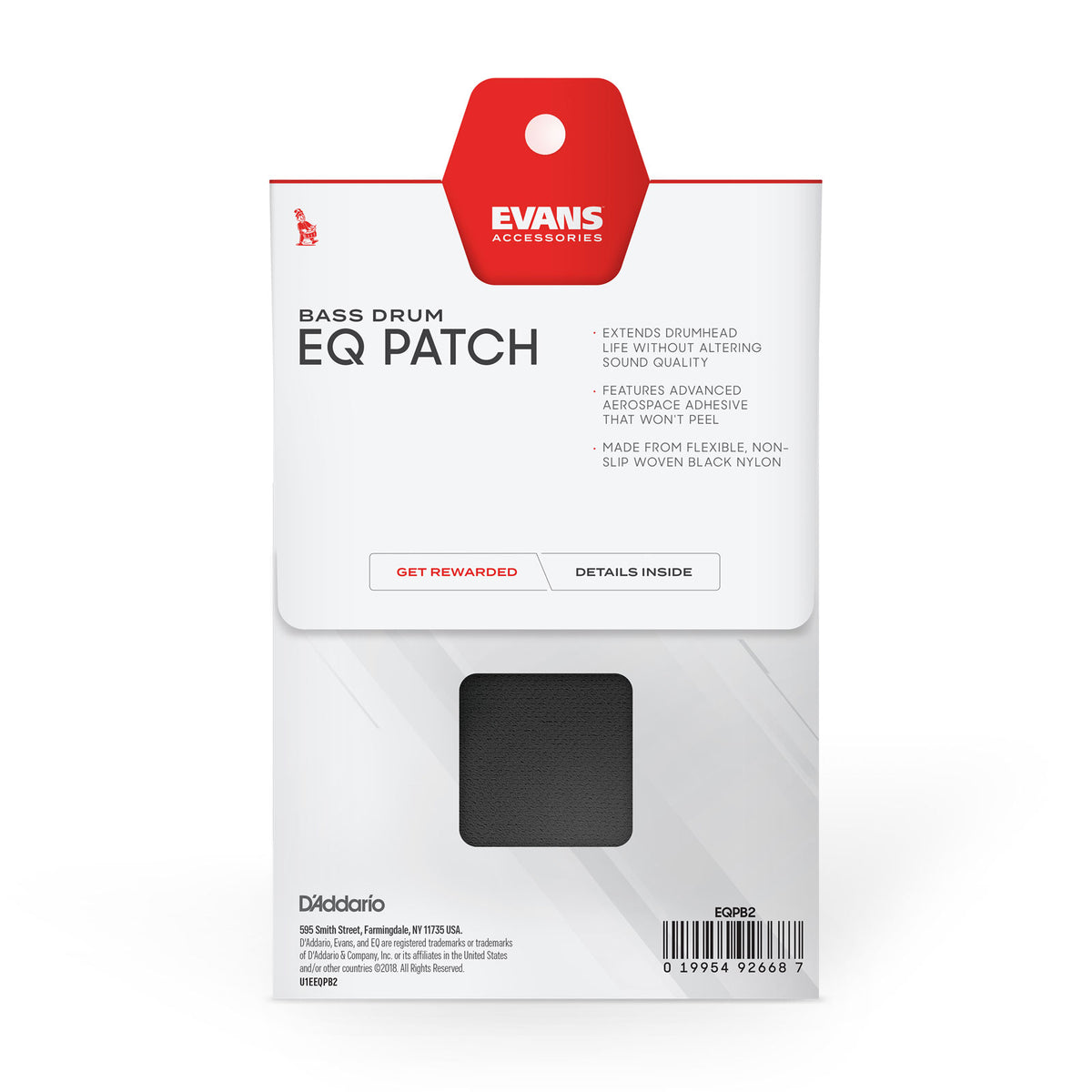 EQPB2 - Patch Pour Double Pédale Eq Nylon Noir