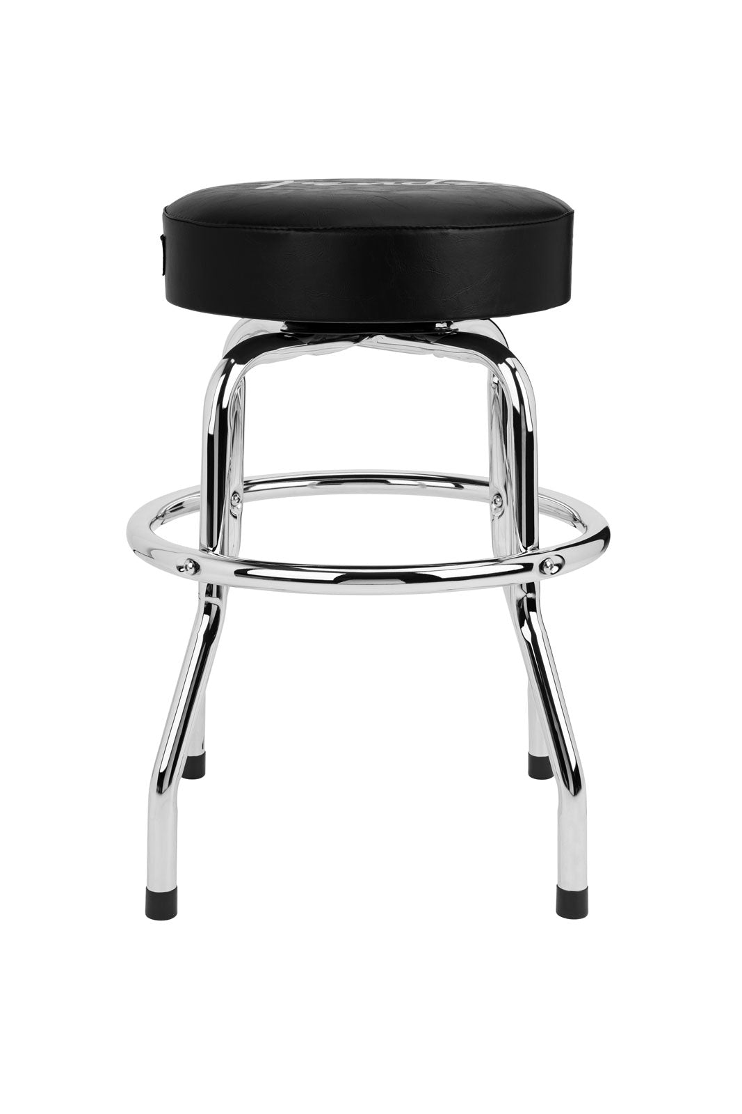Spaghetti Logo Barhocker mit Plektrumtasche Schwarz-Chrom 24"