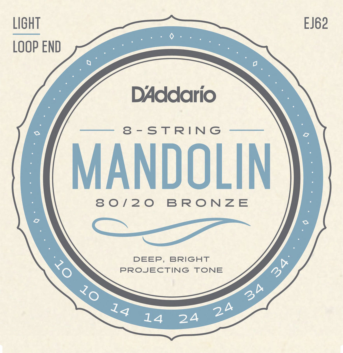 EJ62 80/20 Bronze Mandolinensaiten Leicht 10-34