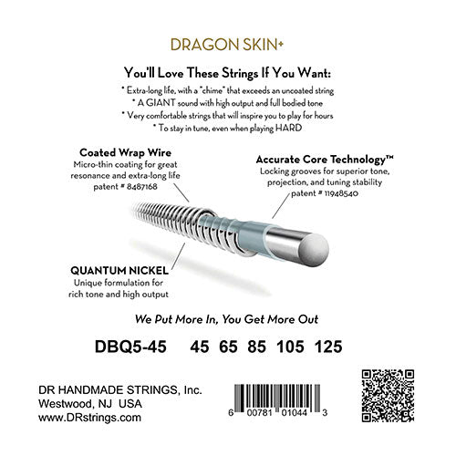 45-125 Dragon Skin+ Coated 5 corde Light