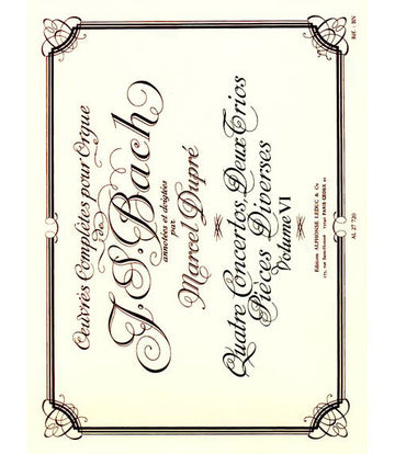 BACH J.S. - OEUVRES COMPLETES POUR ORGUE VOL.6