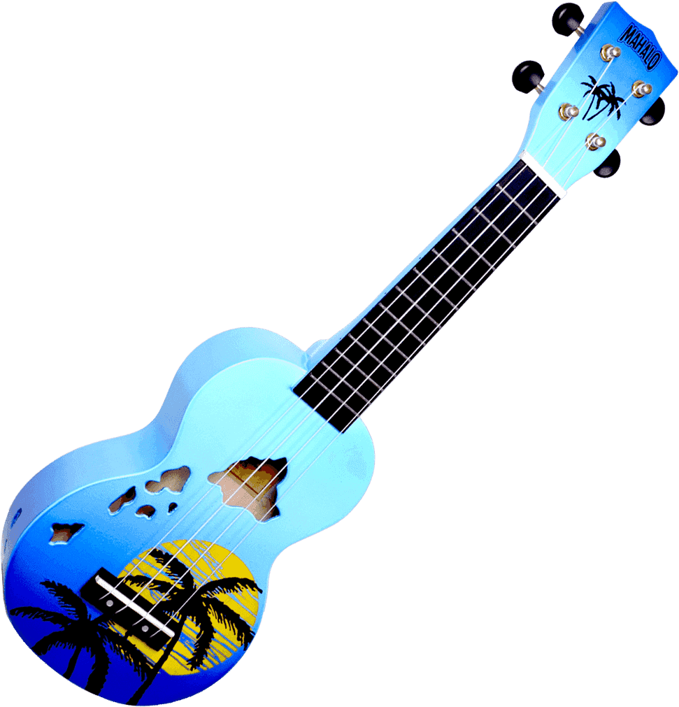 Soprano Finition Îles Hawaï Bleu Brillant