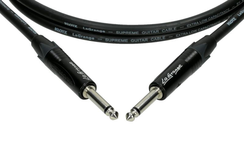 LA-grange Câble Instr. Noir 4,M Jack Mono - Jack Mono