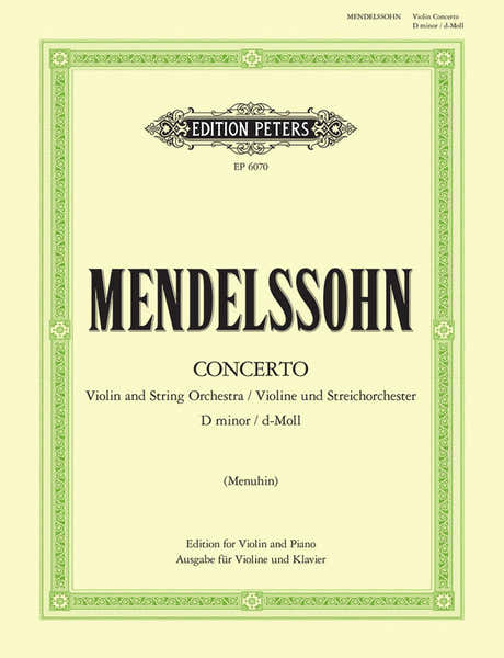 Mendelssohn Felix - Violin Concerto In D Minor - Violin And Piano