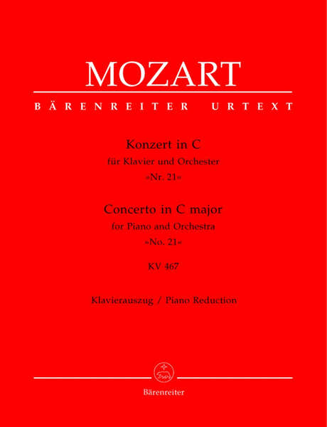 Mozart W.a. - Concerto N°21 En Do Majeur Pour Piano et Orchestre KV467 - Reduction Piano