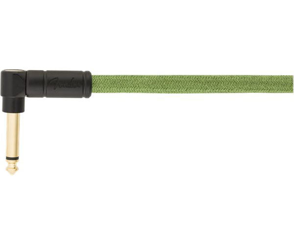 3m Angled Festival Instrument Cable Pure Hemp Green