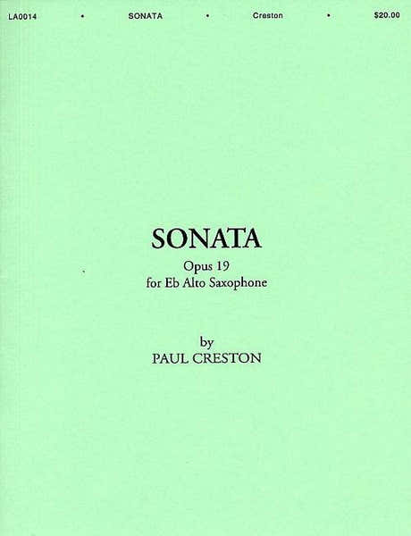 Creston P. - Sonata Op.19 - Saxophone Alto