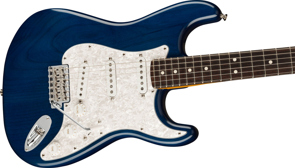 Stratocaster firmata da Corry Wong RW Blu zaffiro trasparente