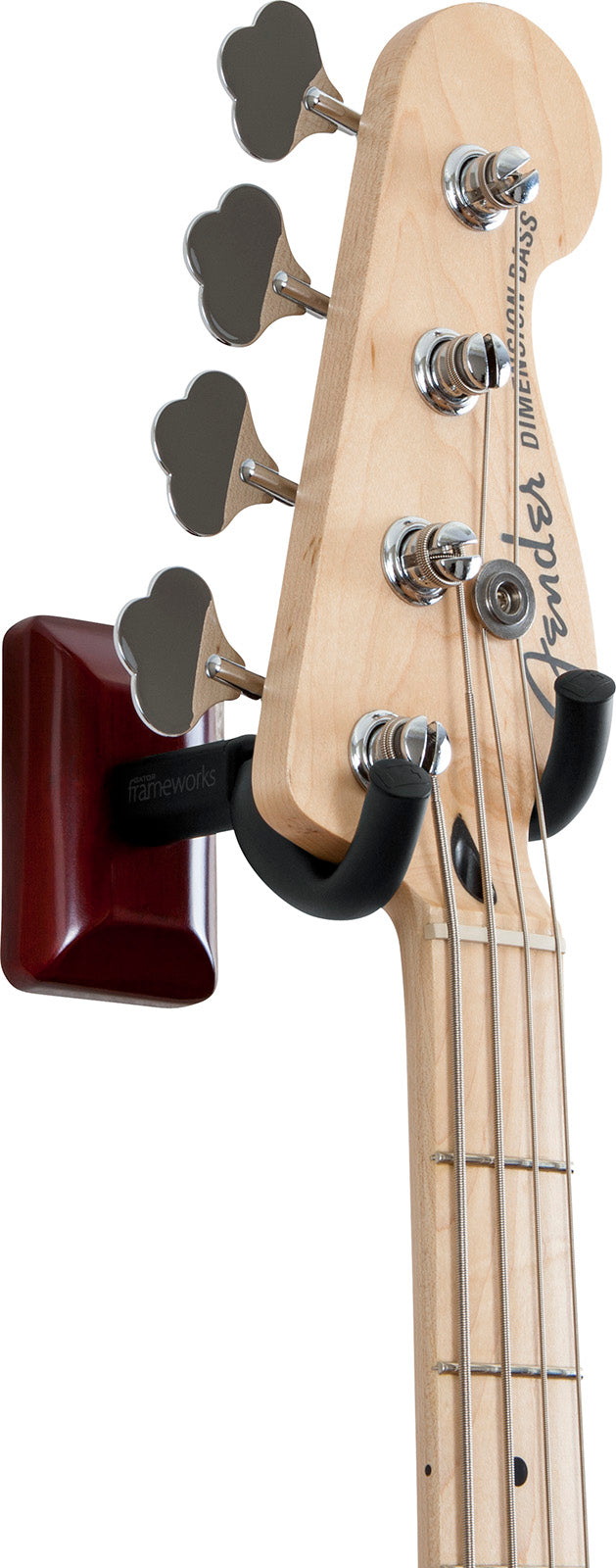 Stand guitare mural plaque cerisier