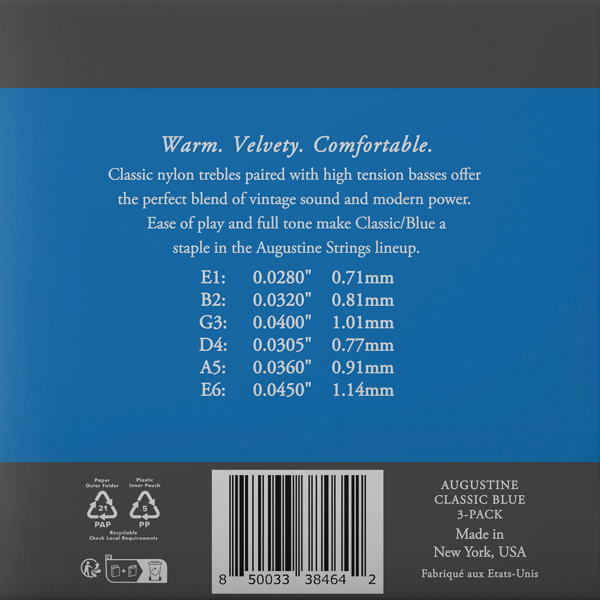 Standard Bleu Tirant Fort Pack de 3