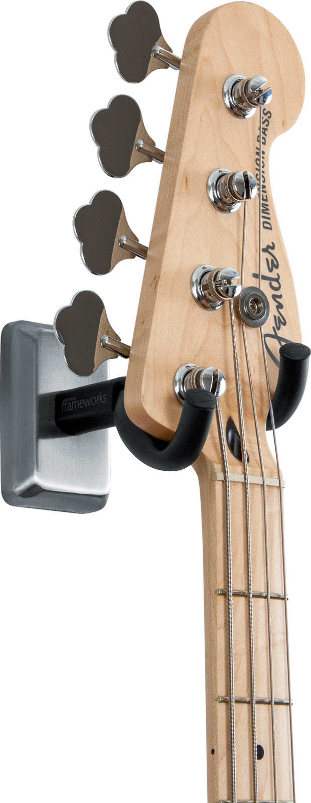 Wand-Gitarrenständer Platte aus satiniertem Chrom