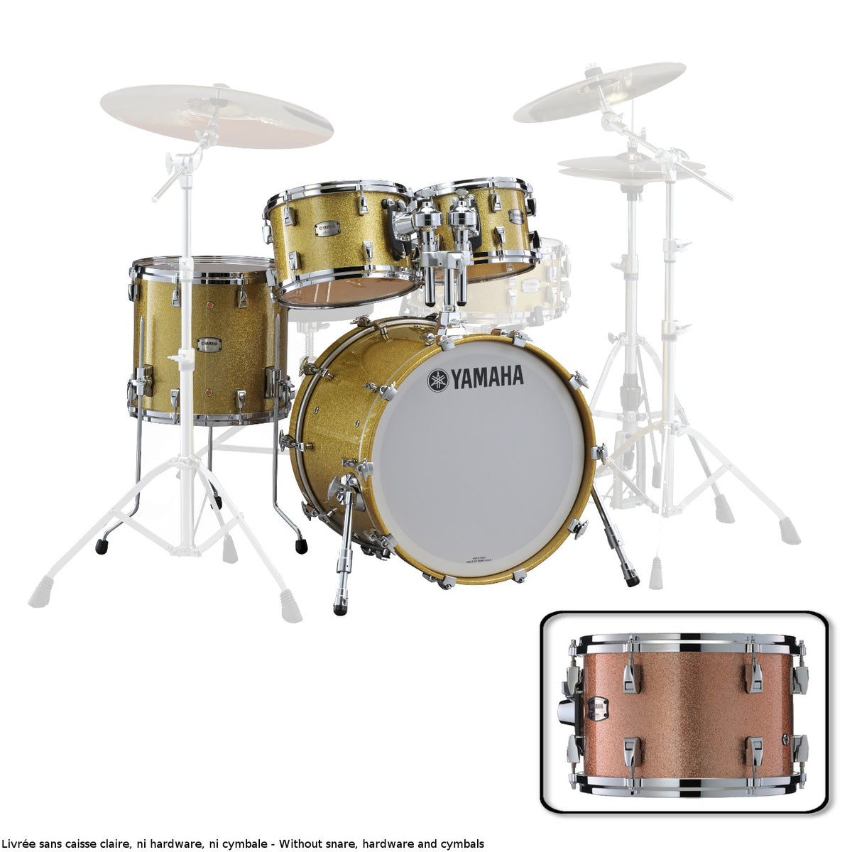 Yamaha Absolute Hybrid Maple Stage 22 Sparkle champagne rosa