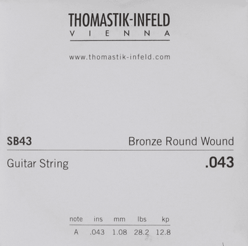 STRINGS ACOUSTIC GUITAR SPECTRUM RETAIL STRINGS .043 RW