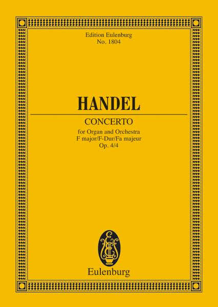 Haendel G.F. - Organ Concerto No 4 F Major Op 4/4 Hwv 292 - Organ 2 Oboes Bassoon And Strings